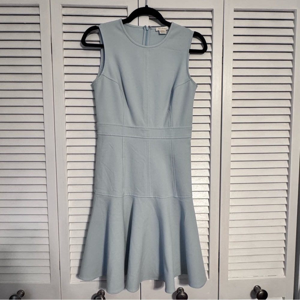 Shoshanna Blue Sleeveless Fit & Flare Dress – Size 2, Made in USA